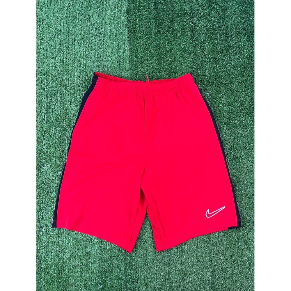Nike Boys XL Dri-FIT Red Black Side Stripe Athletic Soccer Shorts